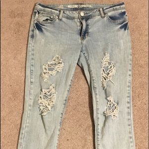 Mossimo Juniors Womens Ripped Skinny Jean